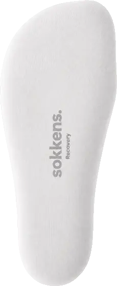 Sohle der sokkens Recovery in Weiß mit Logo